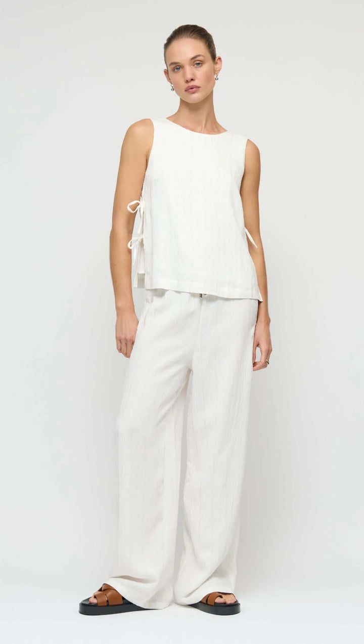 Staple The Label Bianca Drawstring Pant-Off White/Beige