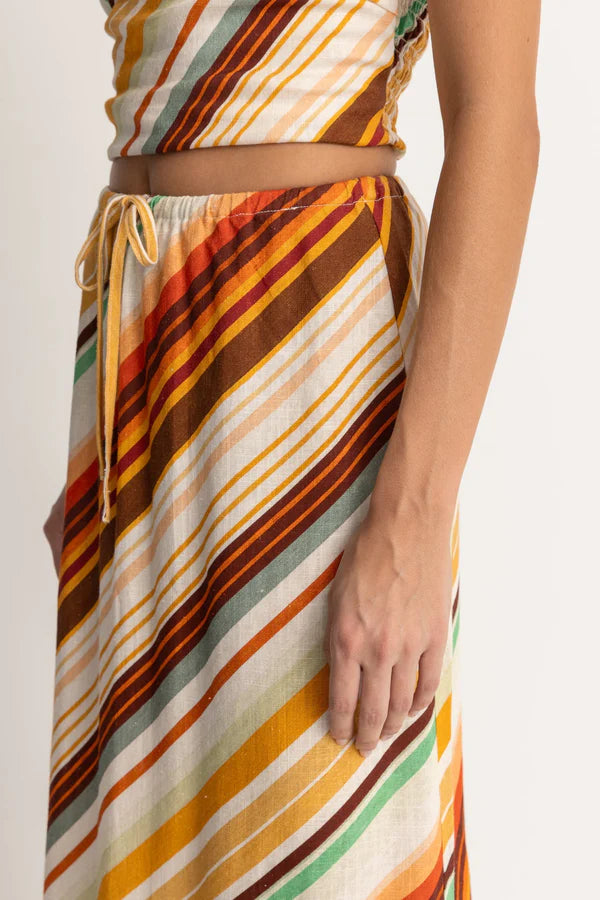 Rhythm Viva Stripe Maxi Skirt - Natural