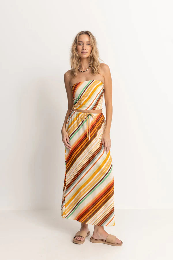 Rhythm Viva Stripe Maxi Skirt - Natural