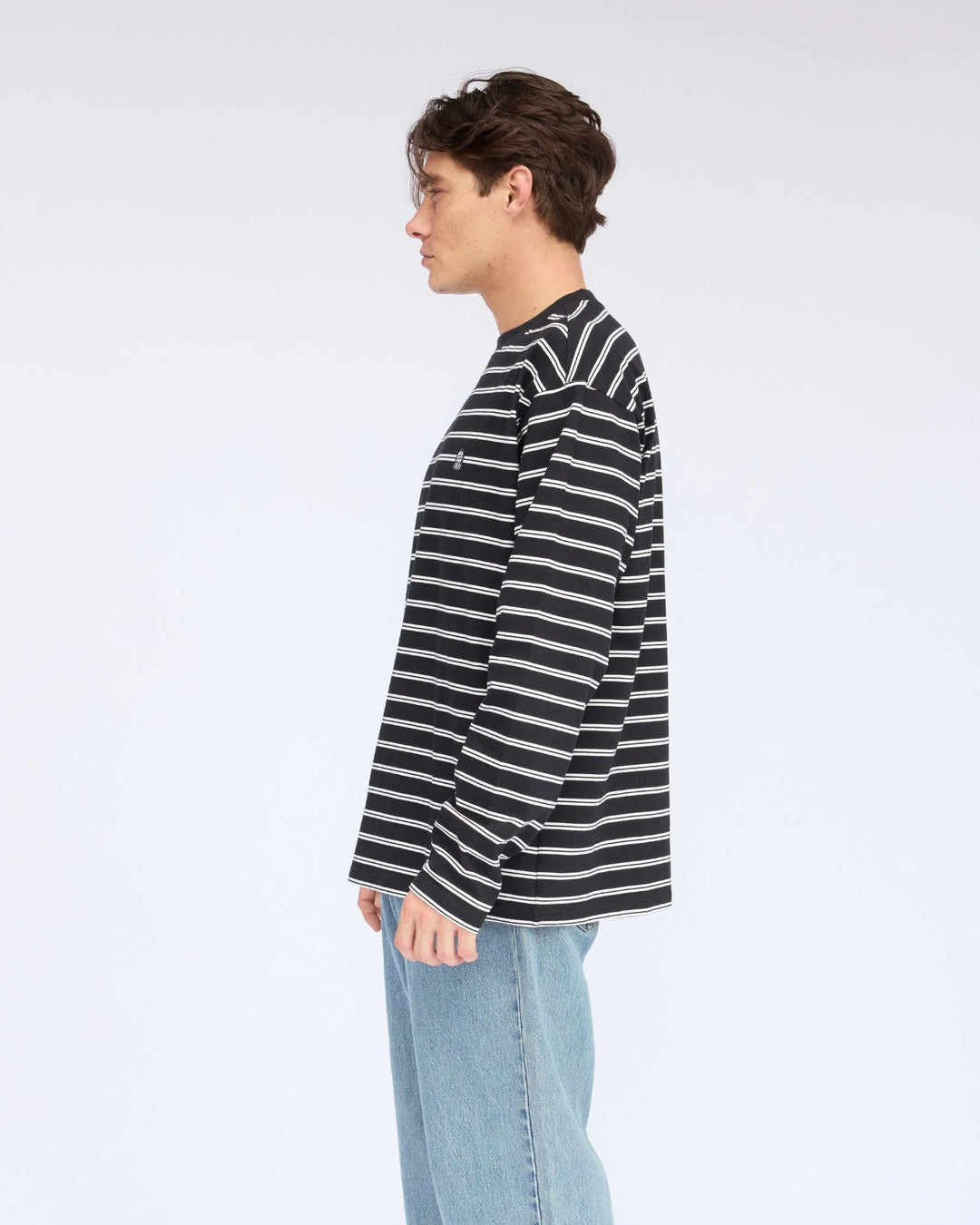 Dr Denim Caiden Long Sleeve - Double Stripe BL