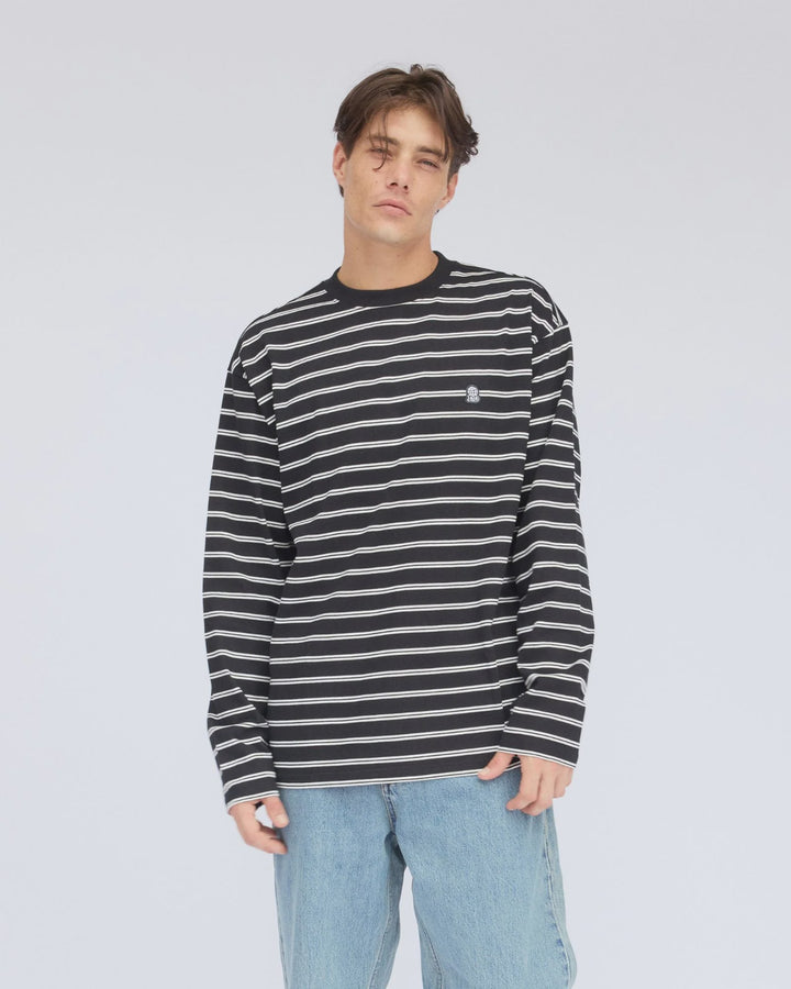 Dr Denim Caiden Long Sleeve - Double Stripe BL