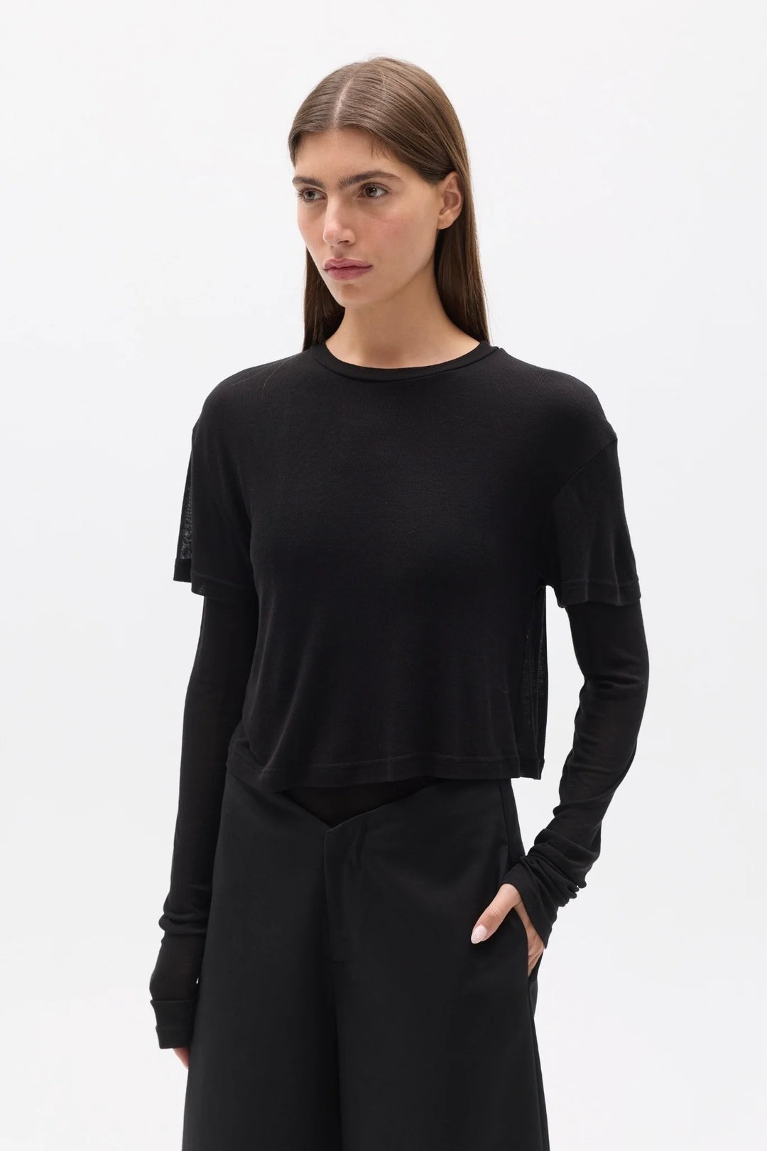 Bayse Calenia Two In One Top - Black