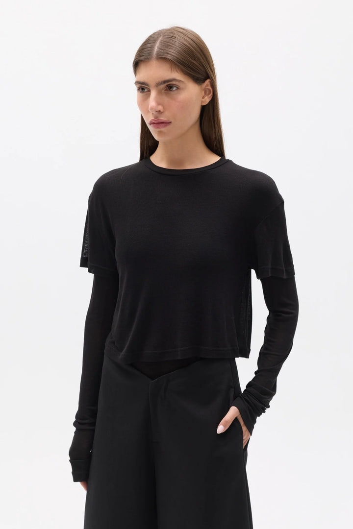 Bayse Calenia Two In One Top - Black