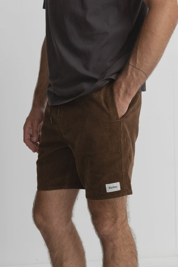 Rhythm Classic Cord Jam Short - Chocolate