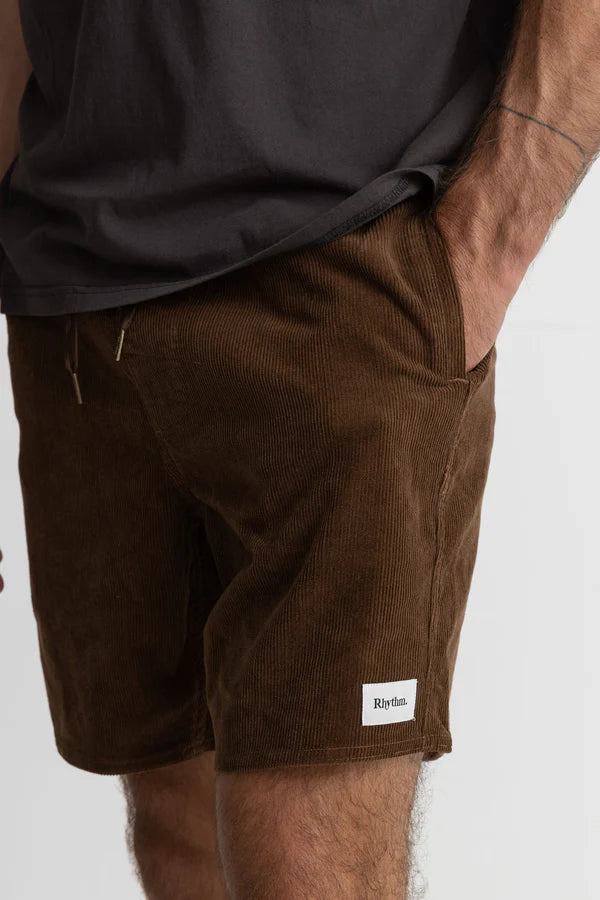 Rhythm Classic Cord Jam Short - Chocolate