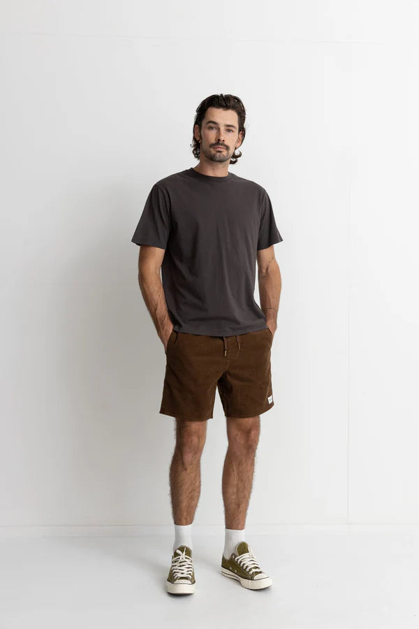 Rhythm Classic Cord Jam Short - Chocolate