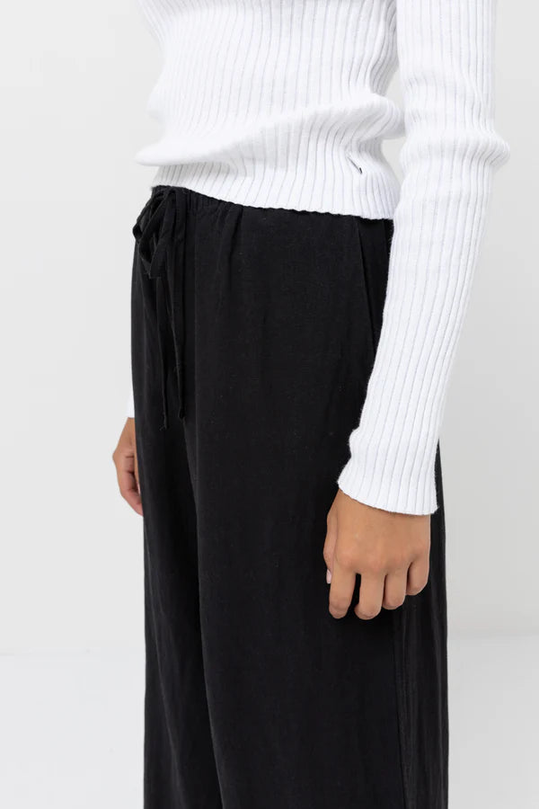 Rhythm Classic Drawstring Pant - Black