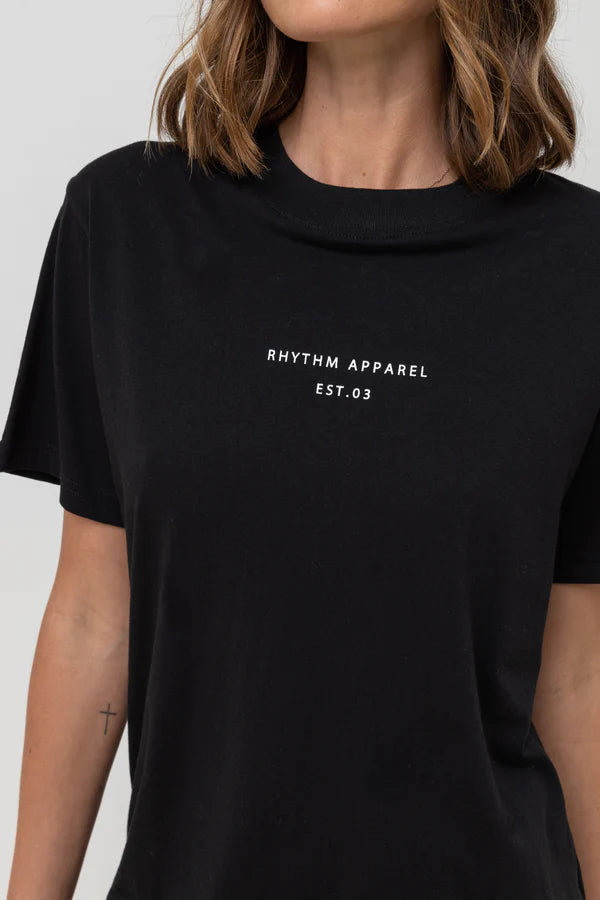 Rhythm Classic Brand Tee - Black