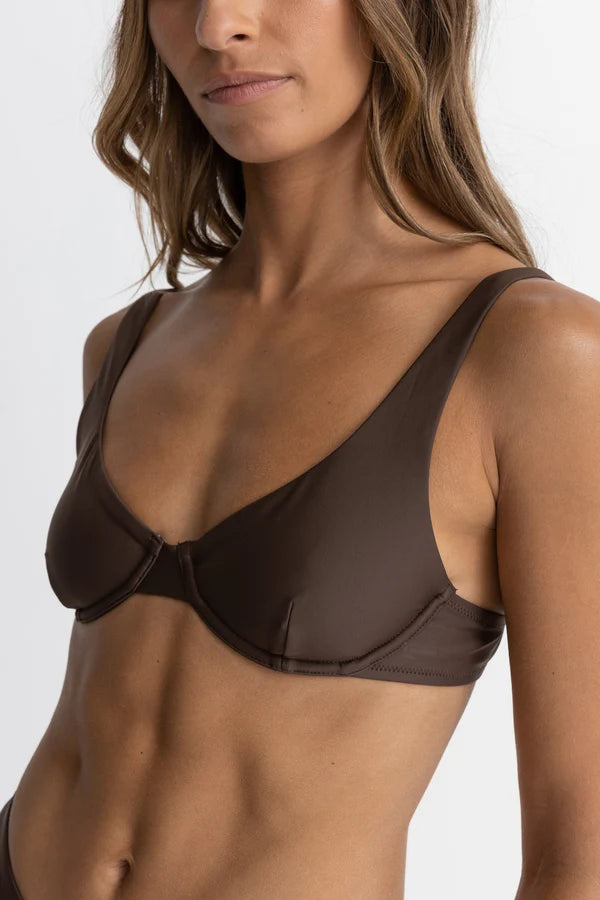 Rhythm Classic Underwire Top - Chocolate