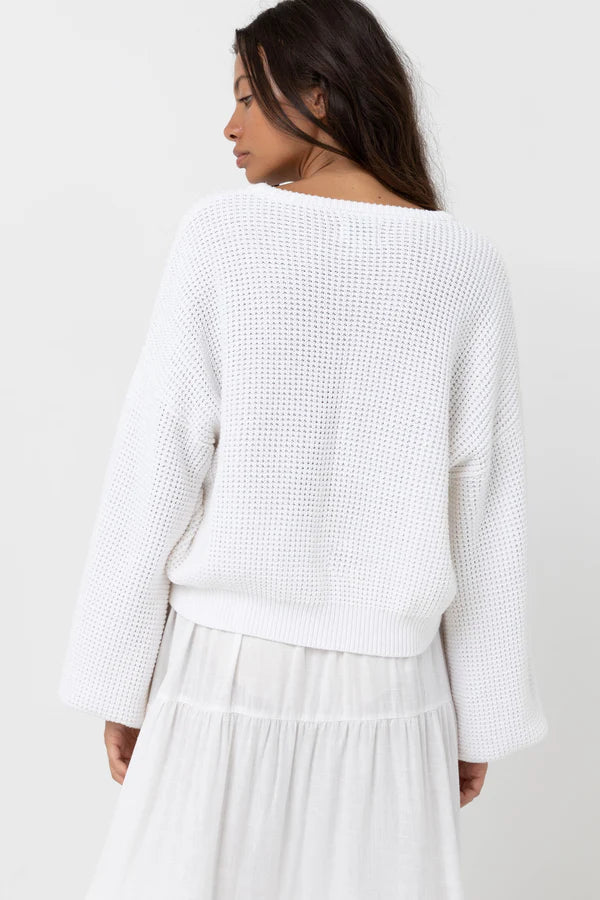 Rhythm Classic Knit Jumper- White