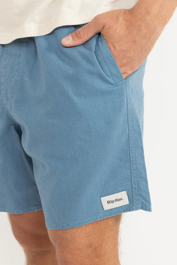 Rythm Classic Linen Jam Short - Mineral Blue