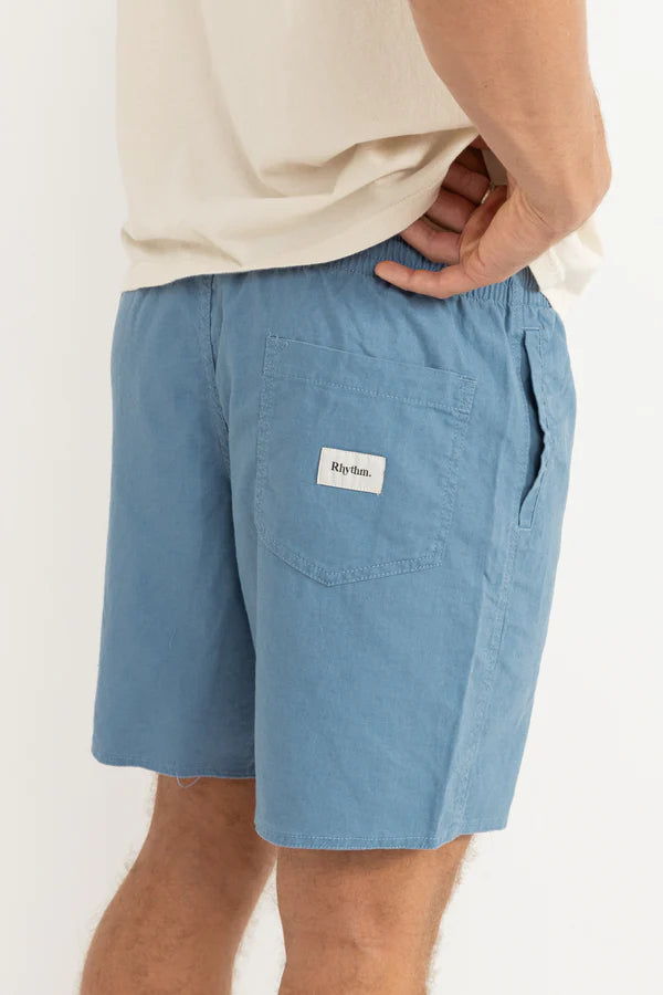 Rythm Classic Linen Jam Short - Mineral Blue