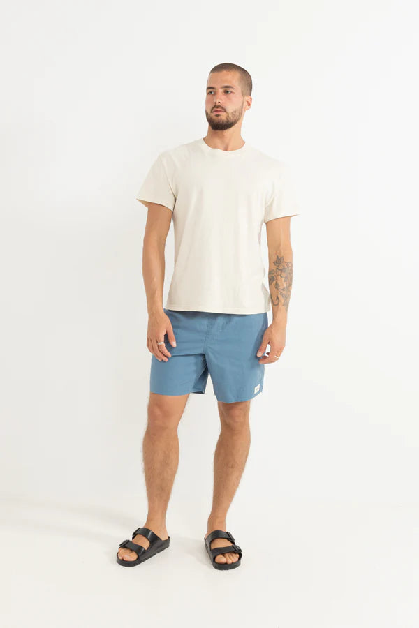 Rythm Classic Linen Jam Short - Mineral Blue