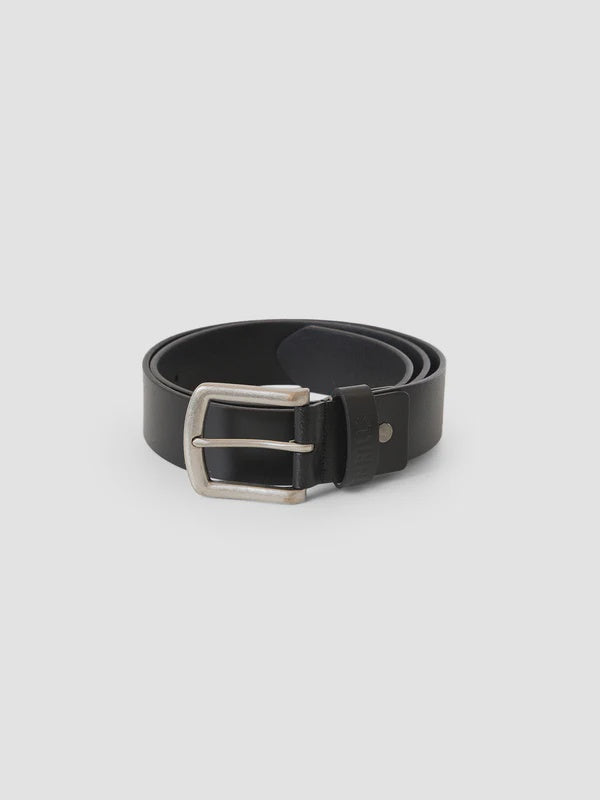 Thrills Leather Belt- Black