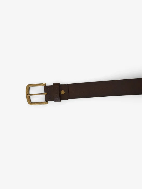 Thrills Leather Belt- Brown