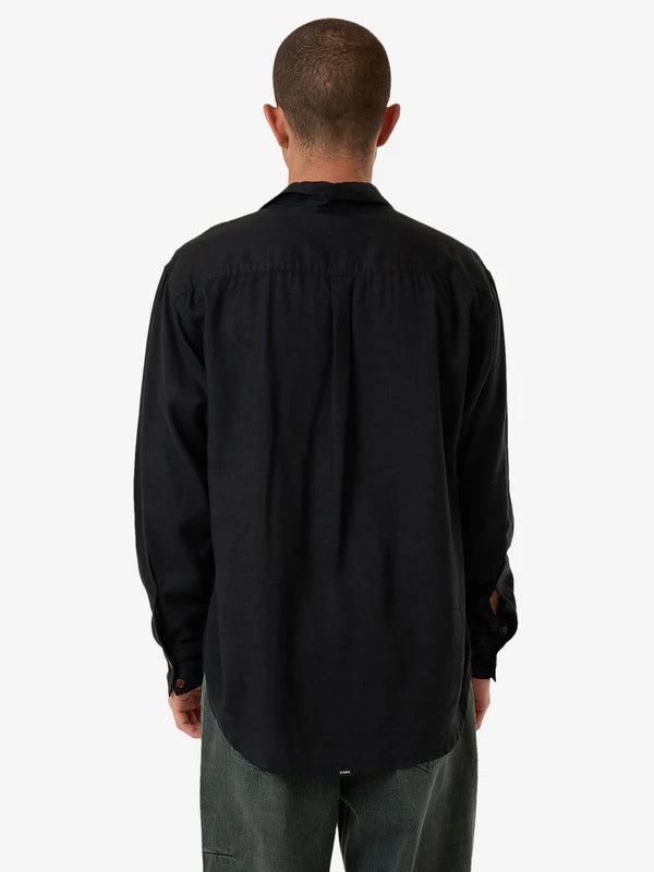 Thrills Hemp Minimal Thrills Oversize Long Sleeve Shirt - Black