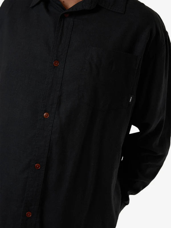 Thrills Hemp Minimal Thrills Oversize Long Sleeve Shirt - Black