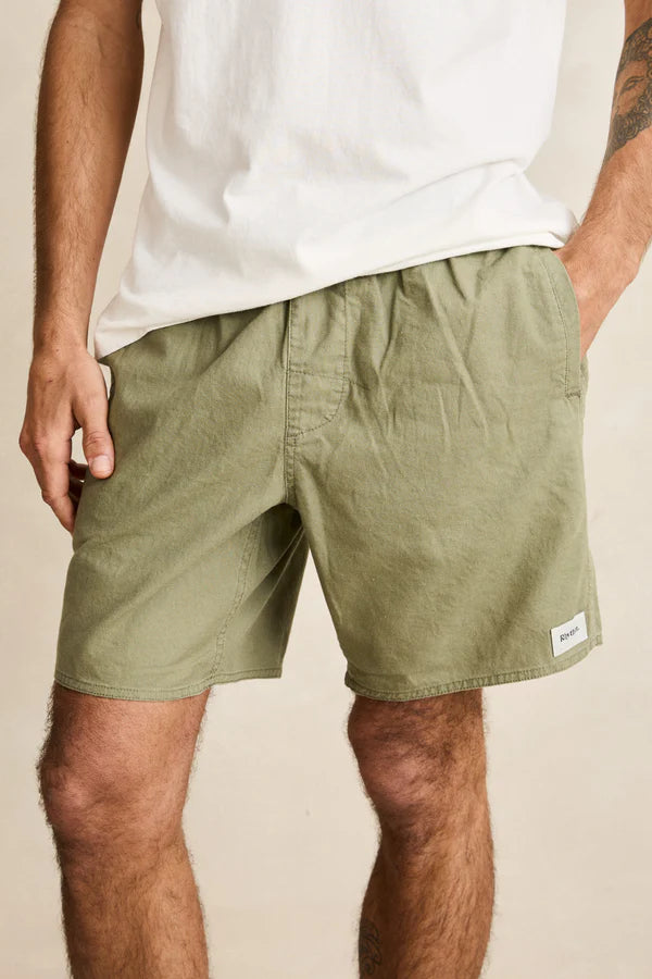 Rhythm Classic Linen Jam Short-Olive