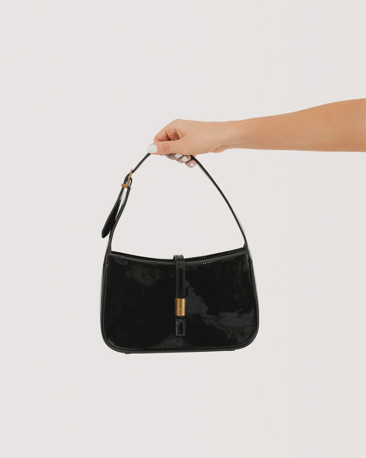 Billini Clara Shoulder Bag - Black Patent