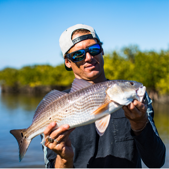 Otis Coastin  Sunglasses - Black Woodland Matte/L.I.T Polarised Mirror Blue