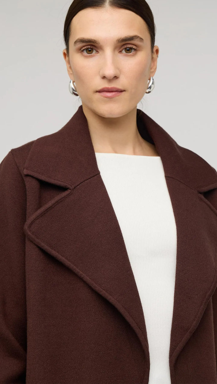 Staple The Label Core Coatigan - Chocolate