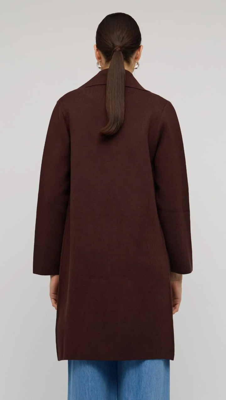 Staple The Label Core Coatigan - Chocolate