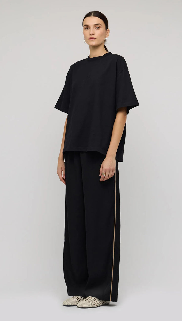 Staple The Label Core Sporty Relaxed Pant - Black/Camel