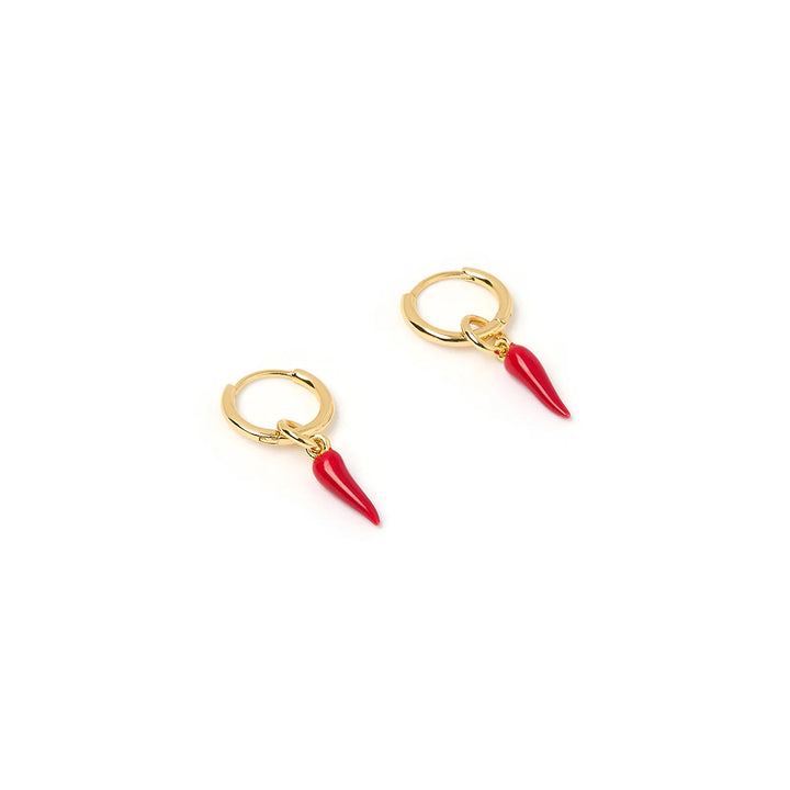 Arms Of Eve Cornicello Red Charm Earrings - Small