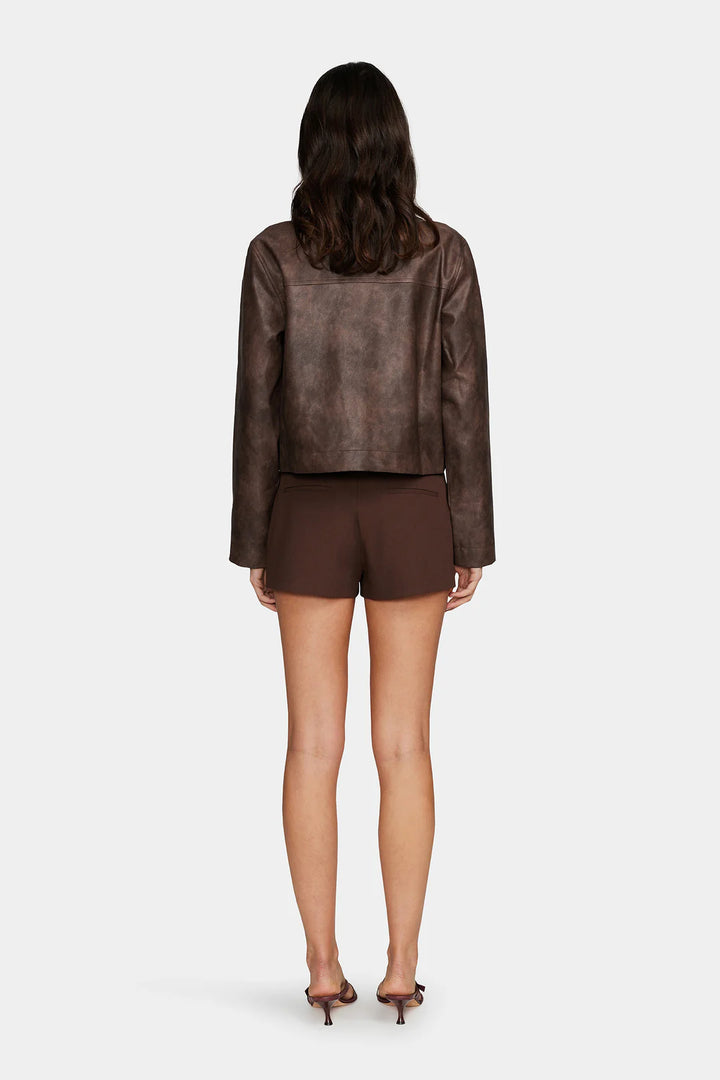 Ownley Creedence PU Jacket - Chocolate