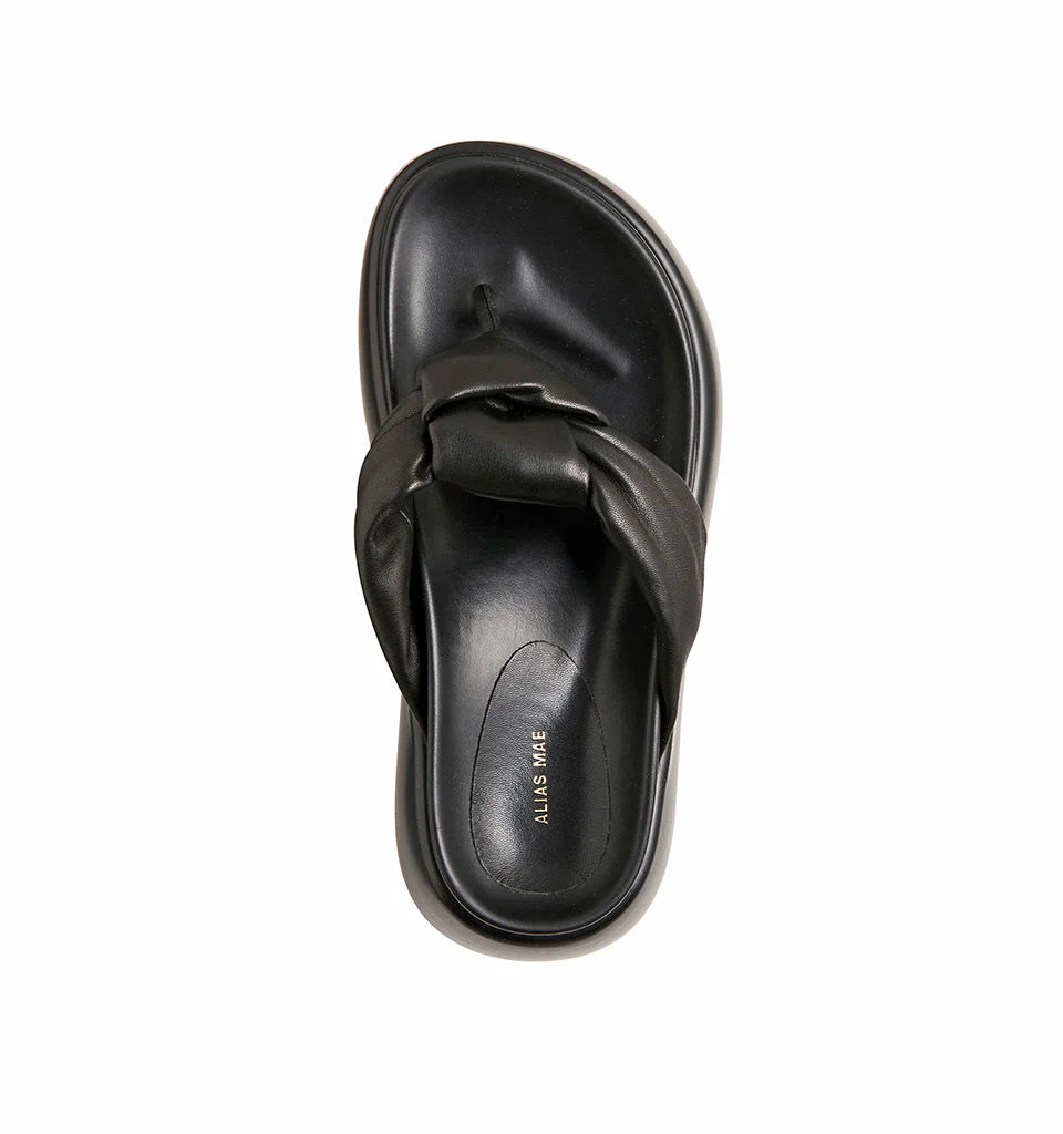 Alias Mae Curtis Thong Sandal - Black Leather
