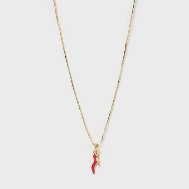 Arms Of Eve Double Cornicello Charm Combo Necklace