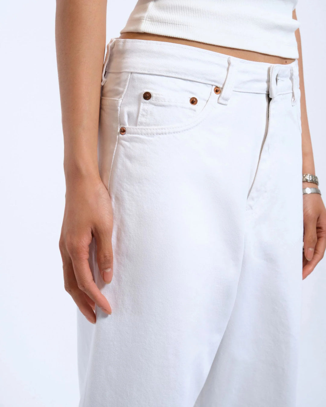 Dr Denim Hill Low Jean - White