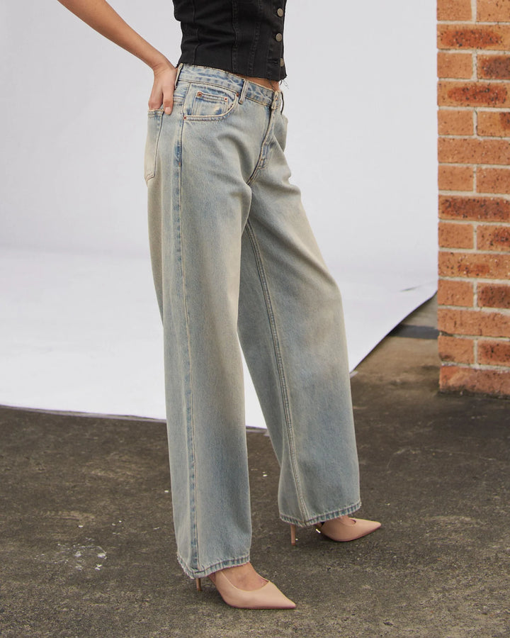 Dr Denim Hill Low Jean - Canyon Light Vintage