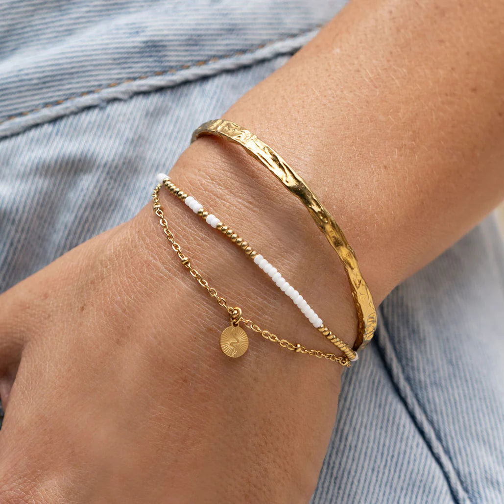 Arms OF Eve Cobra Gold Bracelet - Vanilla