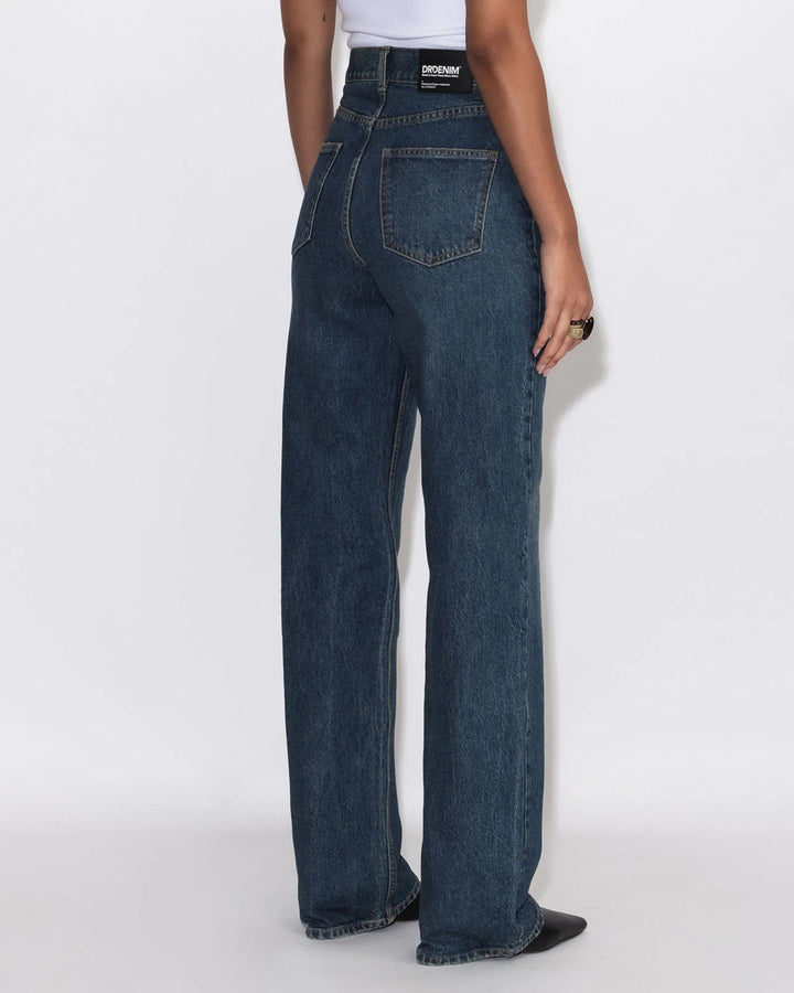 Dr Denim Echo High Straight - Bay Dark Used Vintage