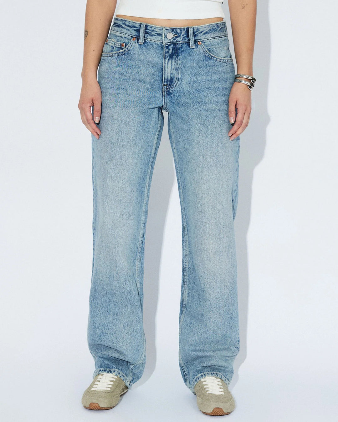 Dr Denim Nika Mid Straight Jean - Drift Light Used