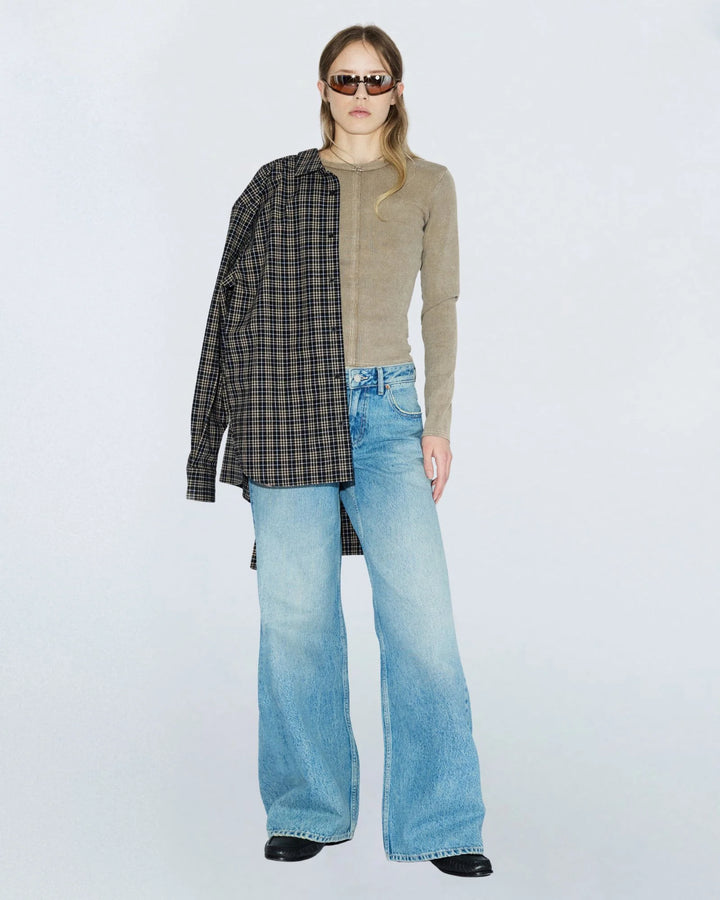Dr Denim Rhue Low Wide Jean - Drift Sky Used