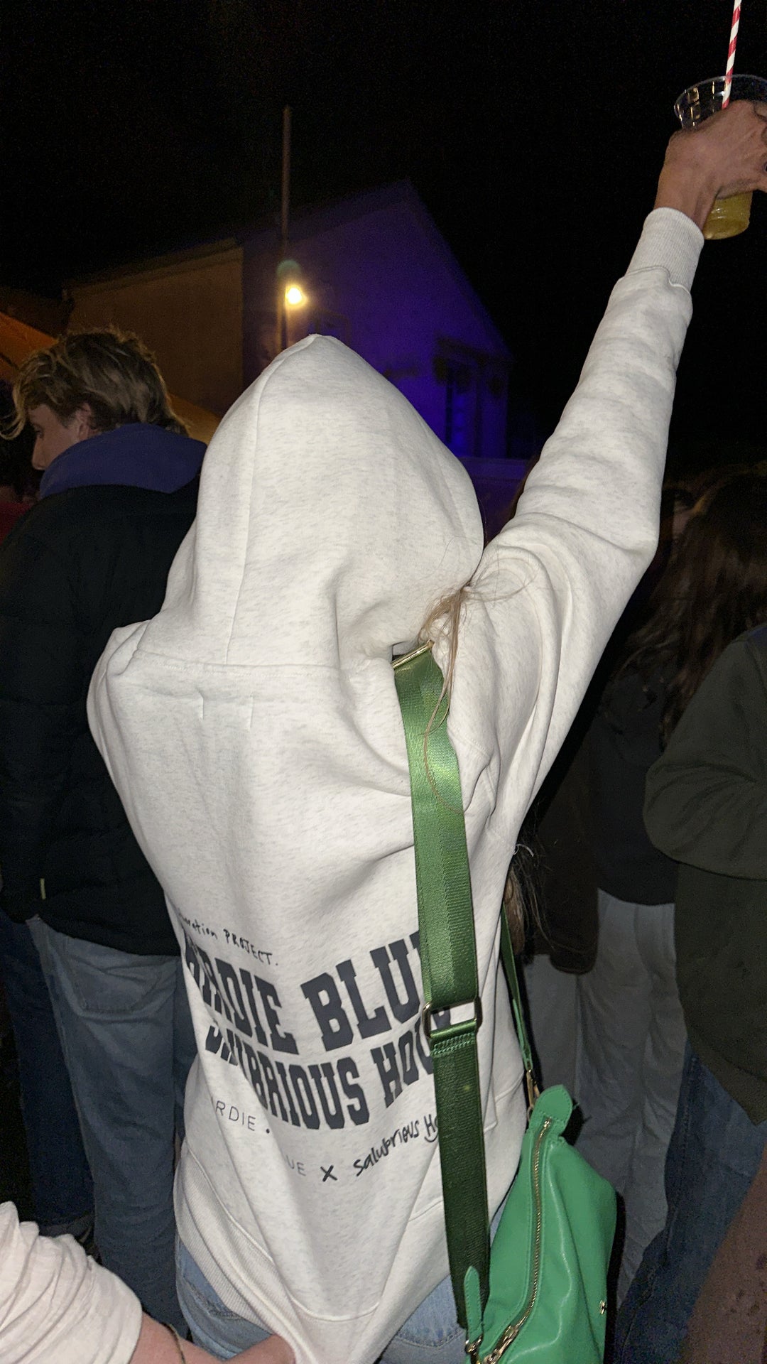 Birdie Blue x Salubrious Hour Collaboration Unisex Hoodie - Grey Marle