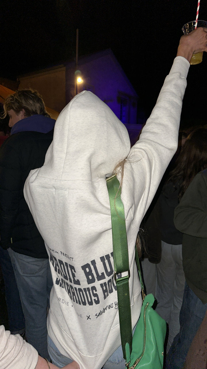 Birdie Blue x Salubrious Hour Collaboration Unisex Hoodie - Grey Marle