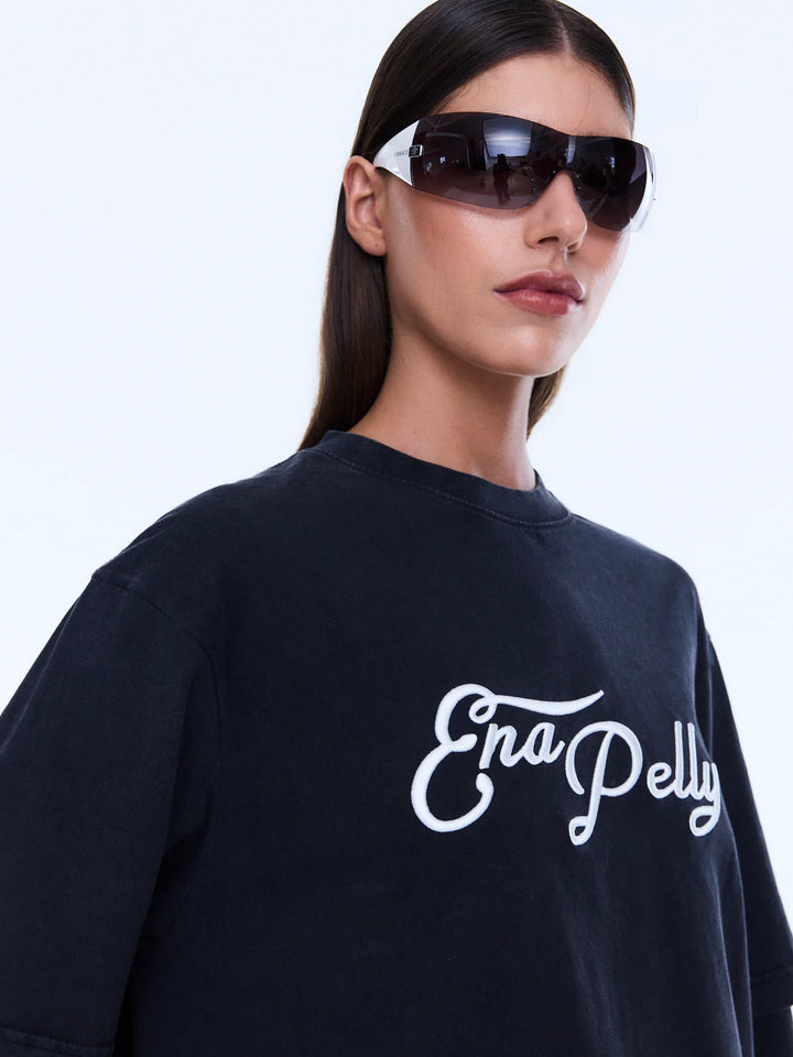 Ena Pelly Mock Layer Long Sleeve - Vintage Black/EP Studios