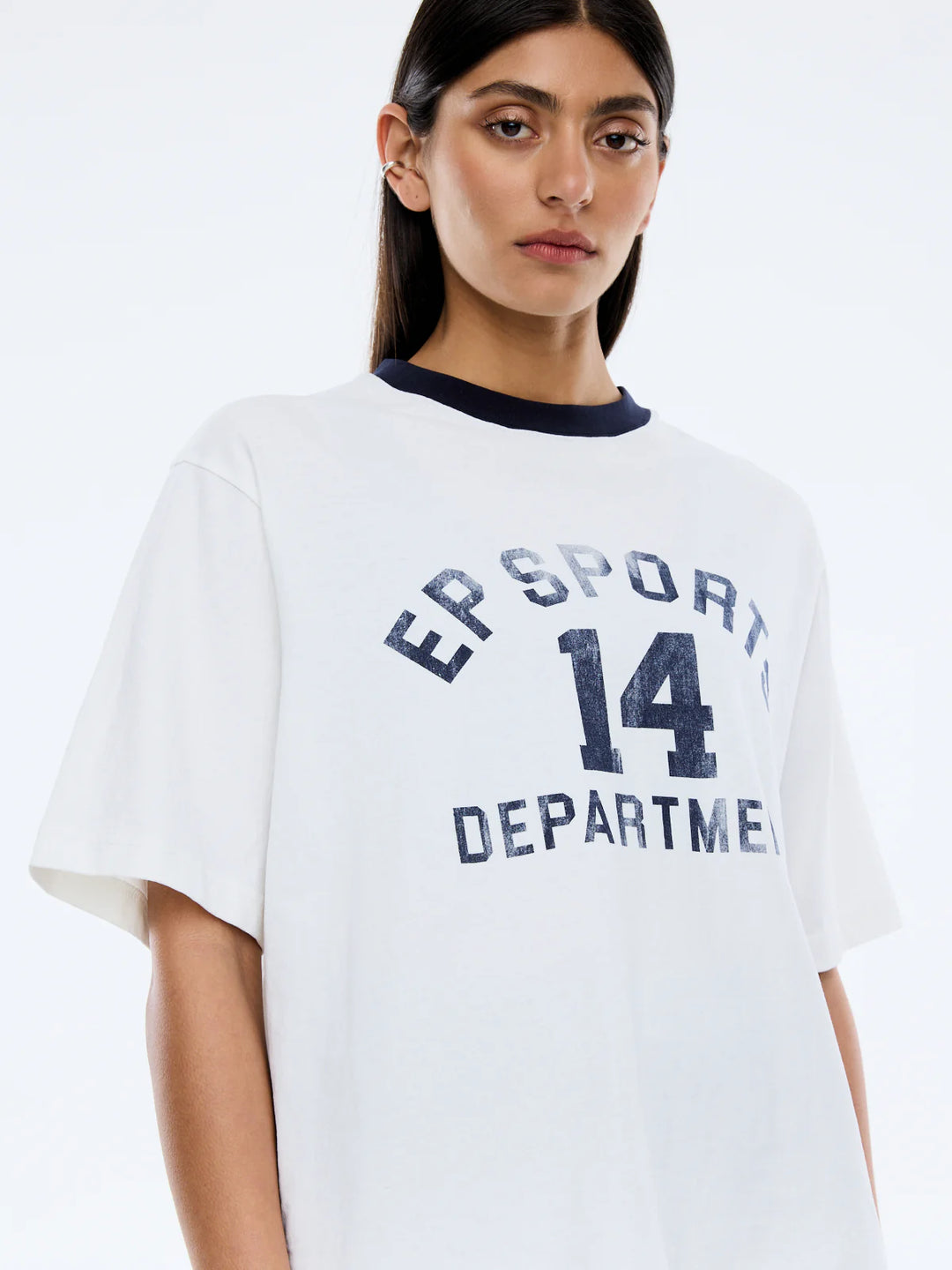 Ena Pelly Mel Ringer Tee-Vintage White