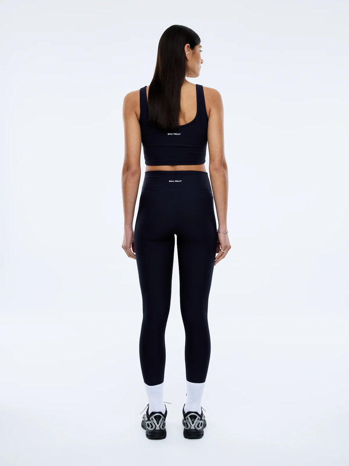 Ena Pelly Athleisure Rib Legging-Navy