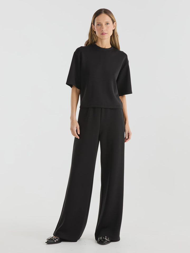 Ena Pelly Alessa Relaxed Soft Jersey Pant - Black