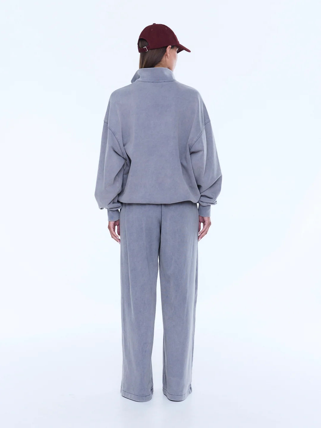 Ena Pelly Iva Jersey Polo - Dove Grey