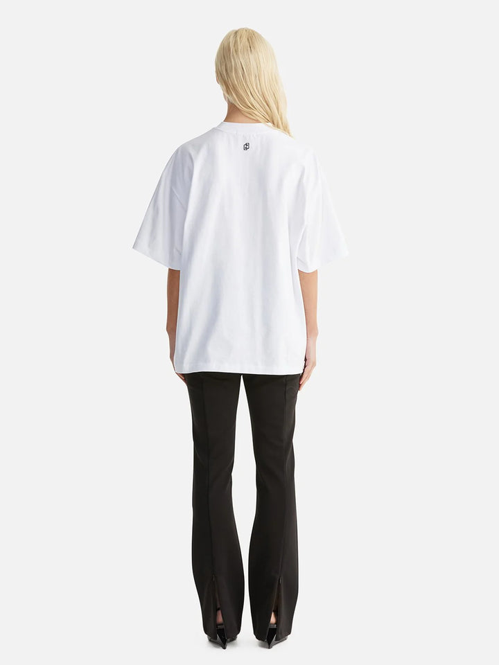 Ena Pelly Chloe Oversized Tee Core Logo - White