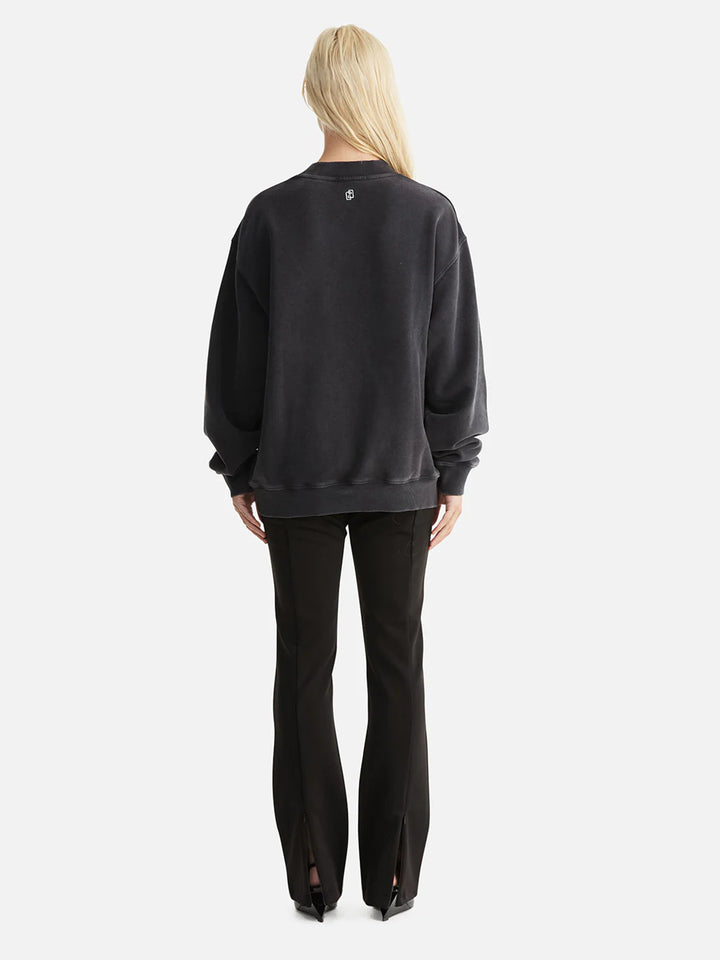Ena Pelly Chloe Oversized Sweater Core Logo- Vintage Black