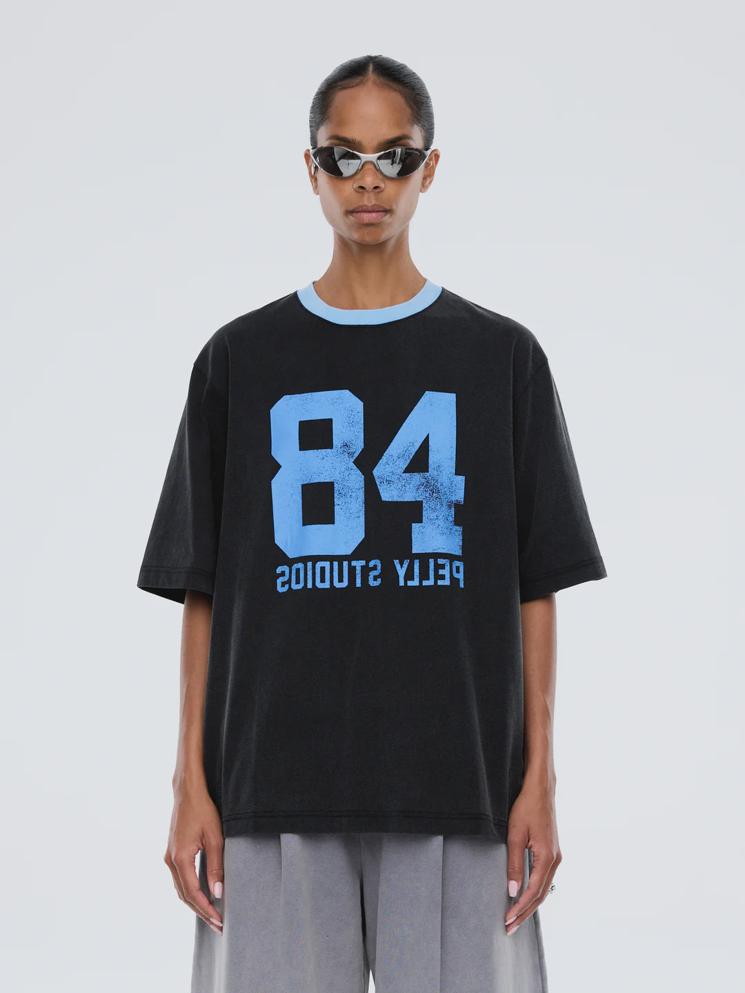 Ena Pelly Sophia Relaxed Tee - Vintage Black/Pelly Studios