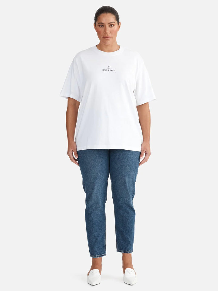 Ena Pelly Lexi Monogram Tee - White