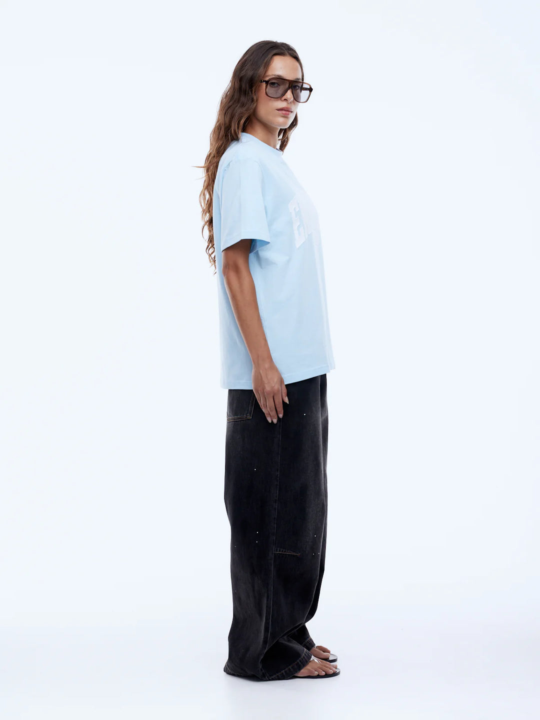 Ena Pelly Collegiate Tee - Light Blue