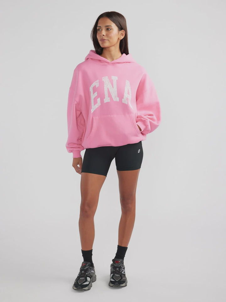 Ena Pelly Collegiate Oversized Hoodie - Pop Pink